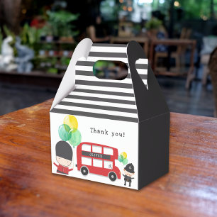 London Theme Red Double-decker Bus Kids Party Favour Box