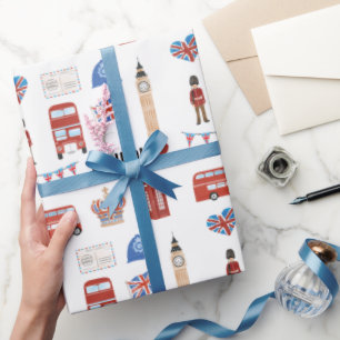London Themed Wrapping Paper London Themed Gift