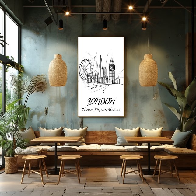 London: Timeless Elegance - Linear Art Poster (Creator Uploaded)