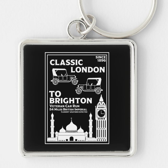 London To Brighton Veteran Car Run Key Ring (Front)