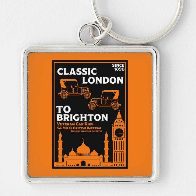 London To Brighton Veteran Car Run Key Ring (Front)