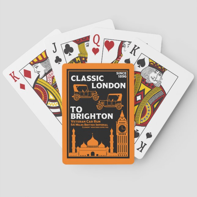 London To Brighton Veteran Car Run Playing Cards (Back)