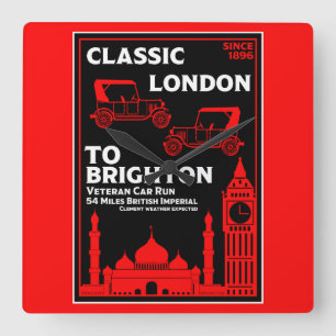 London To Brighton Veteran Car Run Square Wall Clock