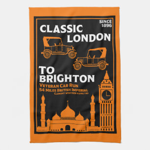 London To Brighton Veteran Car Run Tea Towel