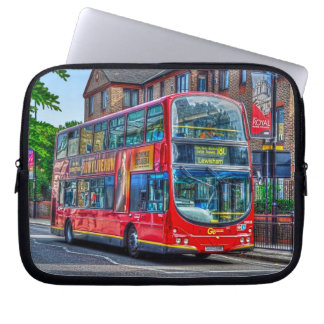 London to Lewisham Red Double-decker Bus UK Laptop Sleeve
