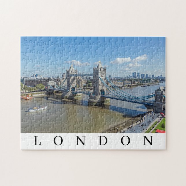 London Tower Bridge aerial view puzzle (Horizontal)