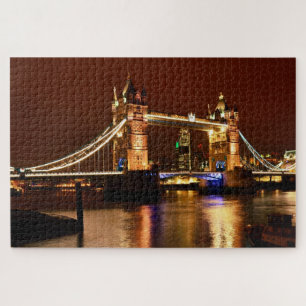London & Tower Bridge at night, England /Britain Jigsaw Puzzle