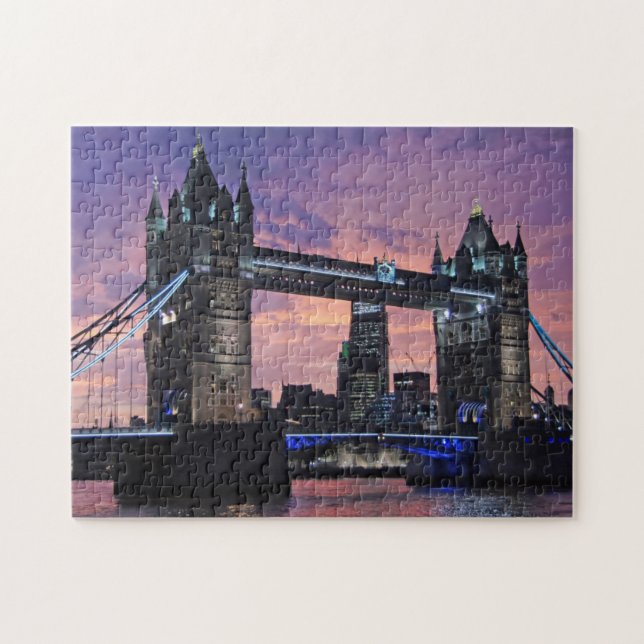London Tower Bridge at Sunset Jigsaw Puzzle (Horizontal)