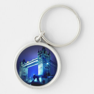 London Tower Bridge & Blue Night Key Ring