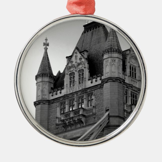 London Tower Bridge Close-up Metal Tree Decoration (Front)