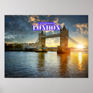 London Tower Bridge Daylight - United Kingdom Poster