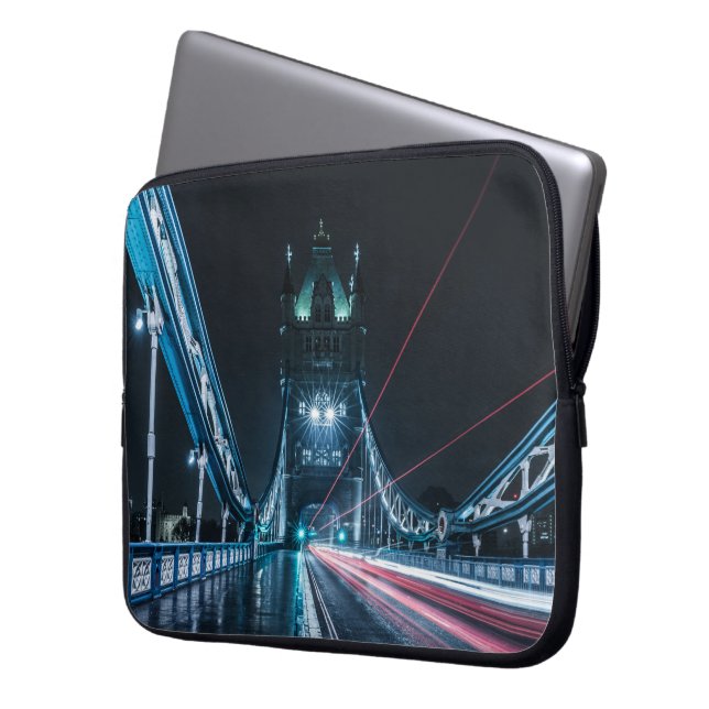 London Tower Bridge Laptop Sleeve (Front Left)