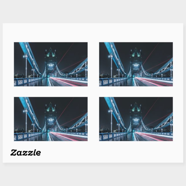 London Tower Bridge Rectangular Sticker (Sheet)