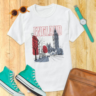 London Tower Bridge Sketch UK Travel Souvenir T-Shirt