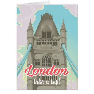 London Tower Bridge Travel poster
