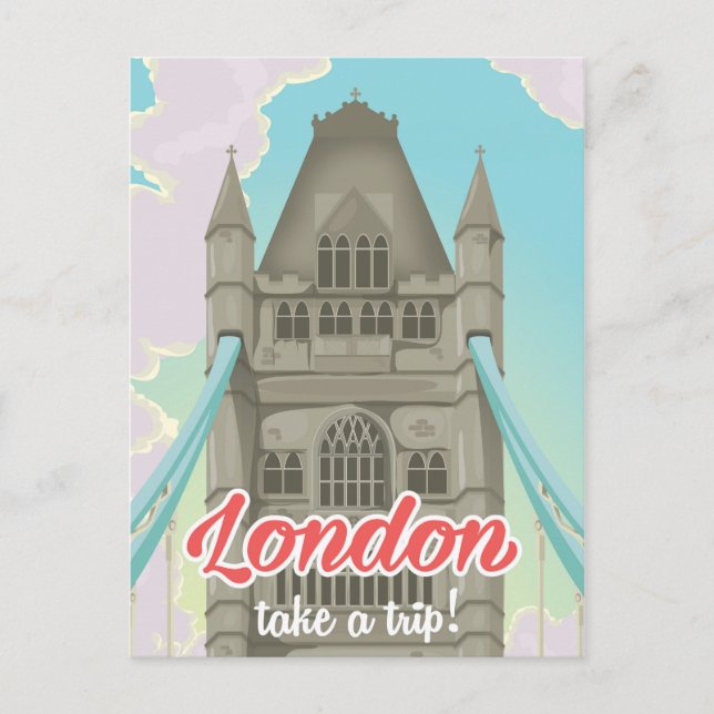 London Tower Bridge Travel poster Postcard (Front)