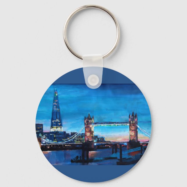 London Tower Bridge with The Shard Key Ring (Front)