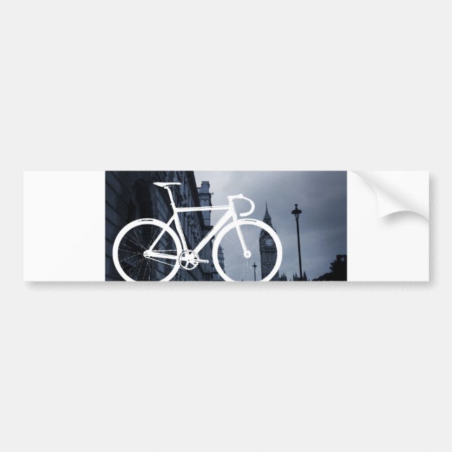 London Track Bicycle Bumper Sticker (Front)
