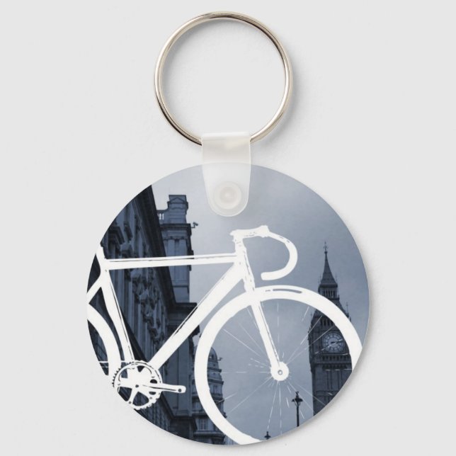 London Track Bicycle Key Ring (Front)
