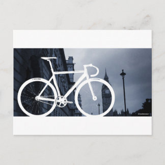 London Track Bicycle Postcard