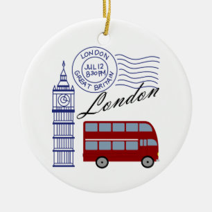 London Travel Ceramic Ornament