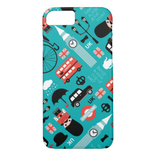London travel icon retro illustration iPhone 8/7 case