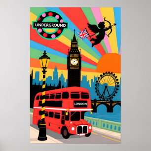 London Travel   Pop Art Poster