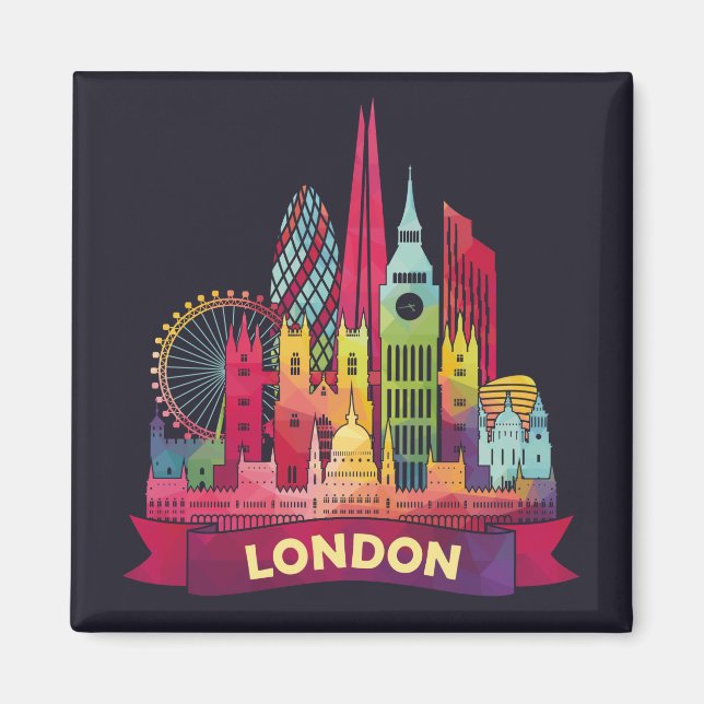 London - Travel to the famous Landmarks Magnet (Front)