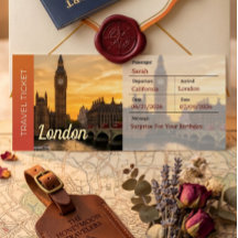 London Trip Surprise Boarding Pass