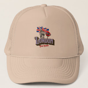 London UK, Big Ben, Underground, Union Jack Trucker Hat