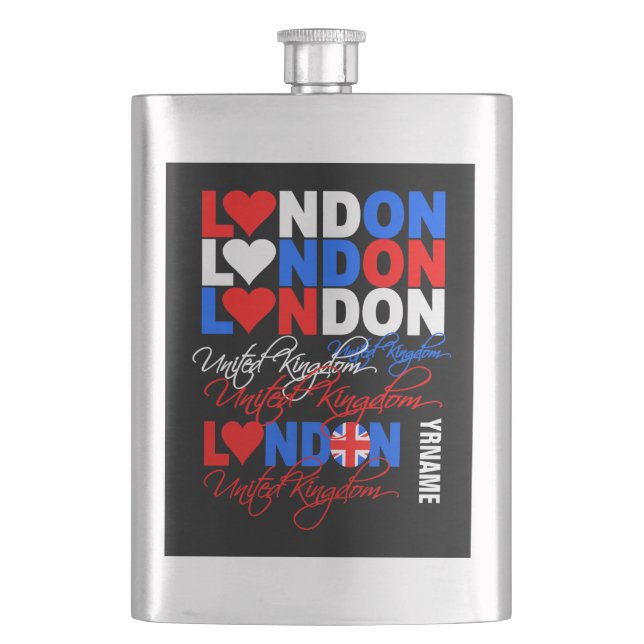 London UK custom flask (Front)