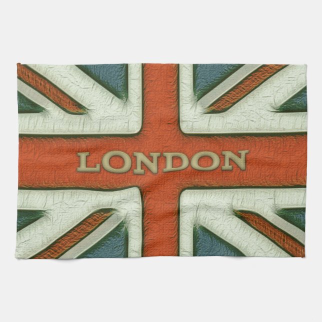 London UK Flag Tea Towel (Horizontal)