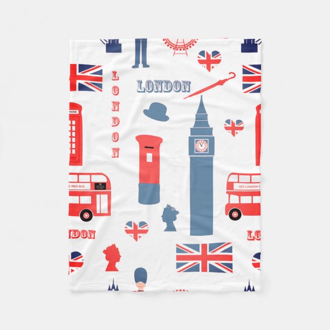 London UK Fleece Blanket (Front)