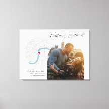 London UK Map Wedding Engagement Photo Gift