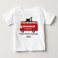 London UK Red Bus Cat family vacation keepsake 