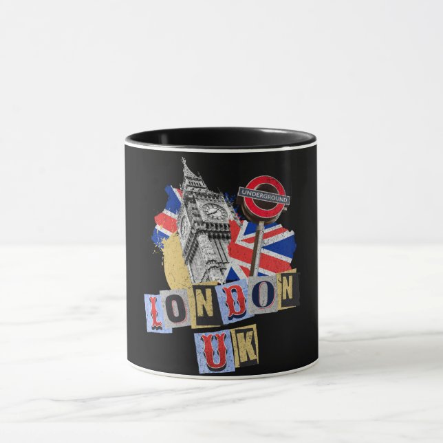 London UK retro style design Mug (Center)