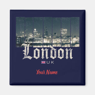 London Uk Skyline United Kingdom England vintage Magnet