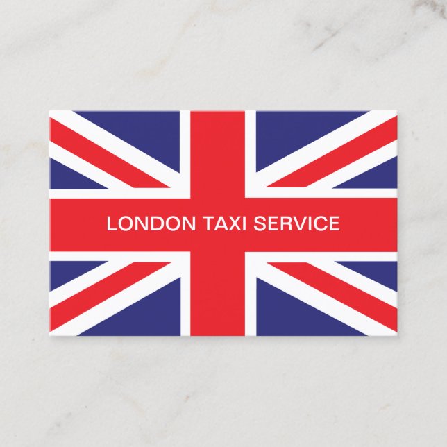 London UK Taxi Service Business Card (Front)