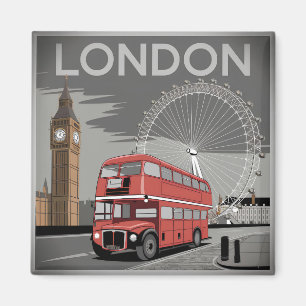 London UK vintage Magnet