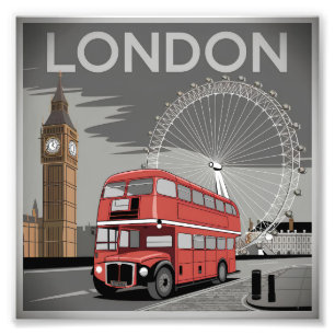 London UK vintage Photo Print