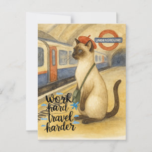 London Underground for Cat Lovers Postcard