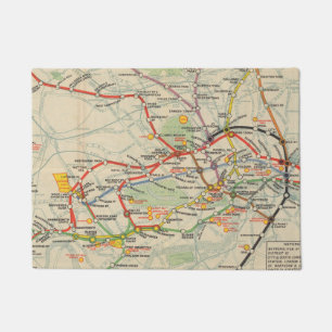 London Underground Railways Map Doormat