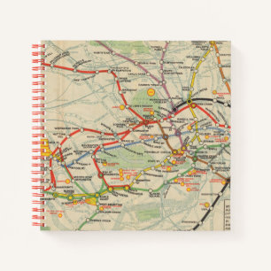 London Underground Railways Map Notebook