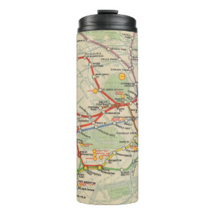 London Underground Railways Map Thermal Tumbler