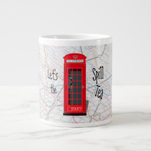 London Underground Tube Map Red Phone Booth Large Coffee Mug