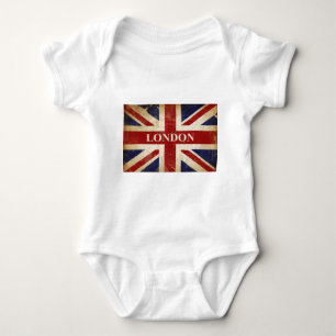 London - Union Jack - I Love London Baby Bodysuit