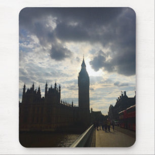 London United Kingdom Big Ben Sunset Clouds Sky UK Mouse Pad