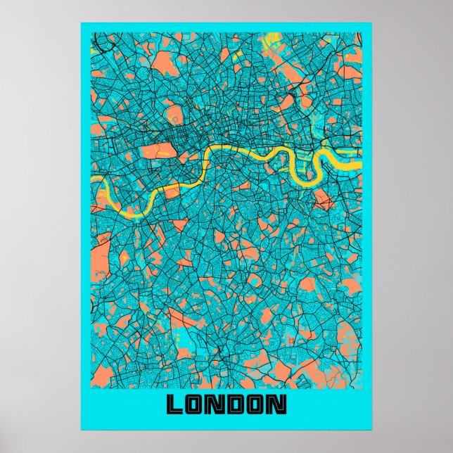 London - United Kingdom Gloria City Map Poster (Front)
