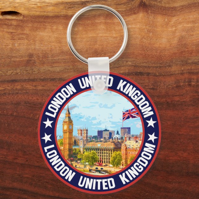 London United Kingdom                              Key Ring (Front)