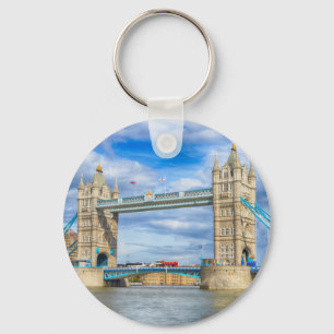 London, United Kingdom Tower Bridge River View Key Ring